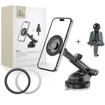Telefono laikiklis Tech-Protect N58 Magnetic MagSafe Car Holder for Cockpit, Windshield or Air Vent Mount - Black