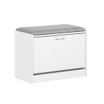 Prie&scaron;kambario suolas 60x30x46cm., baltos/pilkos spalvos