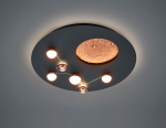 Trio Zodiac Led lubinis &scaron;viestuvas 42w 4000k juodas/rudas