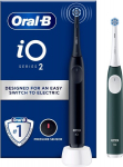 Elektromobilinė dantų &scaron;epetėlė - Oral-B - iO 2 Duo - Juoda ir Mi&scaron;ko Žalia - 3 režimai - &Scaron;velnus dantenoms