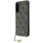 Dangtelis Guess 4G Charms Collection Samsung Galaxy A56 brązowy, Etui Guess 4G Charms Collection do Samsung Galaxy A56 brązowy