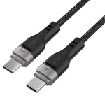 Acefast C11-03 Magnetinis USB-C į USB-C laidas 60W PD greitas įkrovimas + duomenų sinchronizavimas su atskiriamu antgaliu Juodas