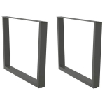 Valgomojo stalo kojos v formos 2 vnt antracitas 100x(72-73,3)cm