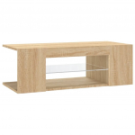 Televizoriaus spintelė，TV spintelė，TV staliukas su LED ap&scaron;vietimu, ąžuolo, 90x39x30cm CFE742342