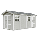 Auk&scaron;čiausios kokybės sodo namelis 8.52 + 2.95 m&sup2; - H252x250x530 cm - su grindimis ir bitumine danga - TIMBELA M915C-TUNDRA GREY