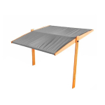 Impregnuotas smėliadėžės stogelis 120&times;120 cm, pilkas