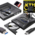 Optinis įrenginys I&scaron;orinis CD/DVD RW 5w1 įra&scaron;ymo įrenginys su USB 3.0 ir SD/TF kortelių skaitytuvu