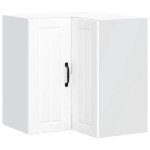virtuvės sieninė kampinė spintelė，Virtuvės kabinetas "Lucca" White Engineered Wood CFE14305