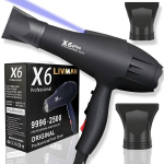 LIVMAN X6 - profesionalus didelės spartos neigiamų jonų džiovintuvas su 3 temperatūros ir 2 greičio režimais, 2500W