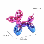 Balloon Dog &ndash; moderni interjero skulptūra, Balloon Dog &ndash; moderni interjero skulptūra, rožinė&ndash;mėlyna blizgi (chrominė) spalva