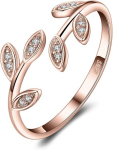 JewelryPalace Reguliuojamo dydžio žiedas su užsegimu, rosegold