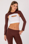 Bolero FLEX SLEEVE Flexit Giulia, spalva hot chocolate