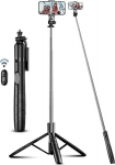 Asmenukių lazda ("Selfie sticks") SelfieShow 180 cm telefono trikojis ir asmenukių lazda, juoda