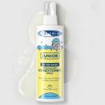 TRISWIM vaikams skirtas i&scaron;&scaron;ukuojantis kondicionierius po plaukimo su saldžiųjų persimonų ir vaisių aromatu (200 ml)