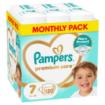 Pampers Premium Care Tape Sauskelnės, 7 Dydis, 120 vnt.