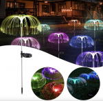 LED lauko &scaron;viestuvai medūza su saulės baterija, 2vnt