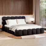 Lova TRIUMPH + Čiužinys SAPNAS 2 XL|180x200|Juoda #84|Veliūras