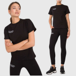 Medvilninis laisvalaikio komplektas moterims Fashion, juodas, S