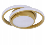 LED lubinis &scaron;viestuvas plafonas 28cm auksinis, 32W 1600lm &scaron;ilta balta &scaron;viesa, modernus Loft stiliaus