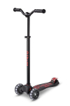 Triratis paspirtukas Micro Maxi Deluxe Pro LED, juodas/raudonas