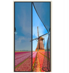 Topzxl magnetinis tinklelis nuo uodų durims 120x200 cm, juodas