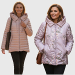 Dvipusė striukė moterims Elizabeth, rožinė