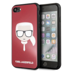 Karl Lagerfeld KLHCPXDLHRE iPhone X/Xs czerwony/red Iconic Glitter Karl`s Head