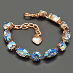 Apyrankė moterims DiamondSky &bdquo;Chic II (Light Sapphire Shimmer)&ldquo; su Swarovski kristalais