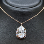 Kaklo papuo&scaron;alas moterims DiamondSky Celestial Drop III su Swarovski kristalais