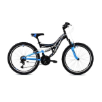 Vaiki&scaron;kas dviratis Capriolo MTB CTX240, 24 colių, juodas/mėlynas