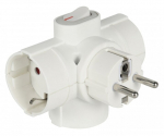 Adapteris 3 veiksmai + jungiklis 16a 250v baltas 55090