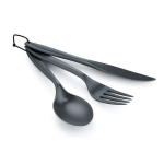 Valgymo įrankiai GSI 3pc Ring Cutlery, juodi, 20.1cm