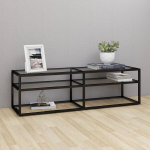 vidaXL TV spintelė, skaidri, 140x40x40,5cm, grūdintas stiklas