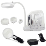 Stalinis padidinimo stiklas 6 LED 2in1