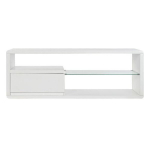 DKD Namų Dekoras Televizoriaus Baldai Balti Stiklas MDF (140 x 50 x 40 cm) - 8424001880645