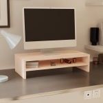 Monitoriaus stovas, 50x24x13cm, pu&scaron;ies medienos masyvas