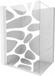 Walk-in du&scaron;o sienelė Mexen Kioto, white/stiklas su ra&scaron;tu, 70,80,90,100,110,120x200 cm