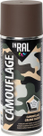 INRAL Camouflage RAL9021,Odos ruda, matinė, 400ml lauko dažai