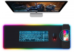 RGB žaidimų pelės kilimėlis su belaidžiu įkrovikliu, mink&scaron;tas klaviatūros kilimėlis, 30x80cm , 10W