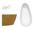 Vonia Besco Goya A-line Glam 170 Gold, su baltu sifono dangteliu