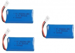 3 vienetai 3,7 V, 500 mAh įkraunamų lipo baterijų, skirtų Rc kvadrikopteriams HUBSAN X4 H107L H107C H107D H107 V252 JXD 385