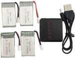 4 vnt. 3.7v, 600 mAh Lipo baterija, skirta Rc Quadricopter dronams Syma X5 X5C X5SC X5SW, Cheerson CX-30W, Skytech M68, Wltoys F949 su įkrovikliu