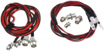Baltos spalvos LED žibintai, 5 mm raudonos spalvos, 2 vnt. 3 mm mėlynos spalvos, ilgis cm 72