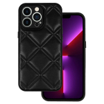 Leather 3D skirtas Samsung Galaxy A13 4G D3, juodas
