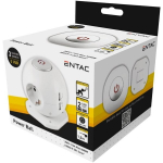 Prailgintuvas su įžeminimu Entac 3 lizdų + 2 USB 3680W IP20 1.5 m su jungtuku