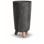 Gėlių vazonas Prosperplast Gracia Tubus Slim Beton Effect DGTL200E-S433, juodas