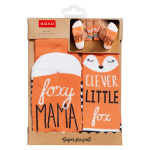Kojinių rinkinys Foxy mama / Clever little fox, oranžinės
