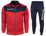 Sportinis kostiumas unisex Givova Tuta Visa Triacetato TR018 1204, raudonas