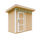 Premium kokybės sodo namelis Timbela M901, 239 x 161 x 294 cm, su dažų rinkiniu Harvest Honey