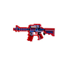 Minecraft stiliaus karinis automatas, raudonas